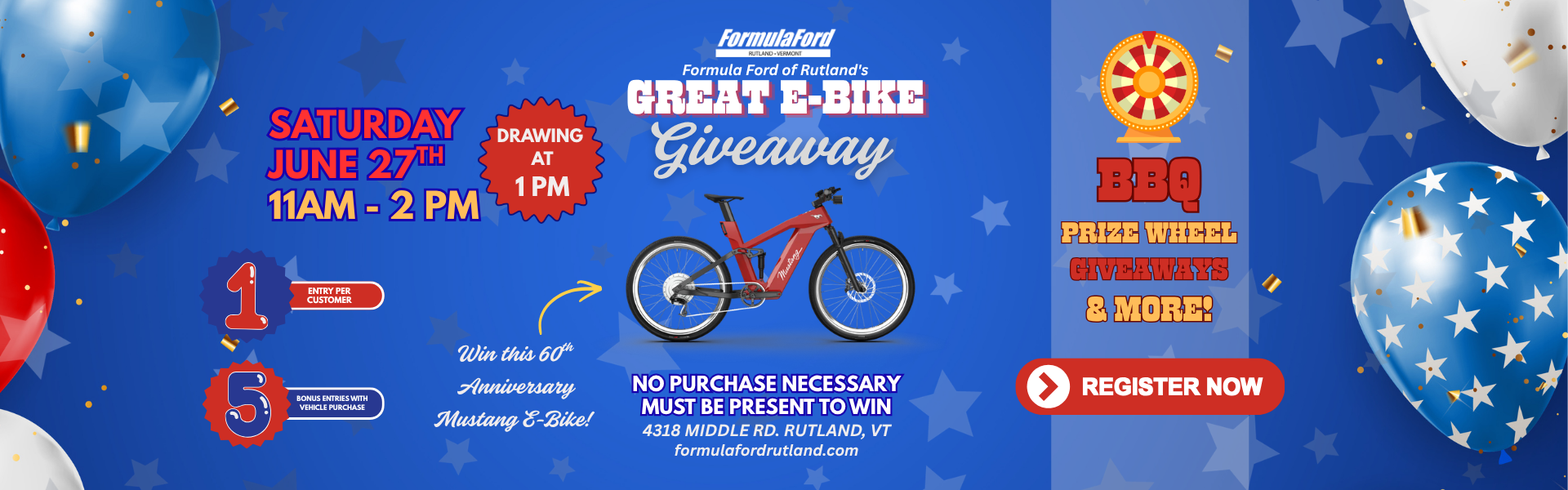 Formula Ford's Great E-Bike Giveaway!
